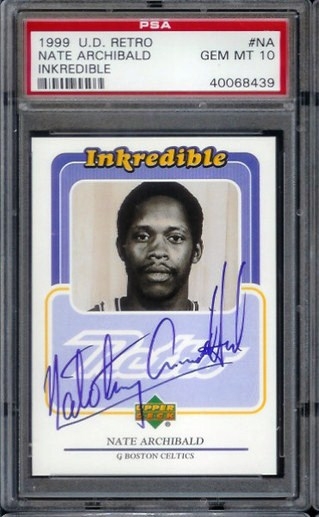 UD Inkredible Auto John Havlicek PSA NBA-